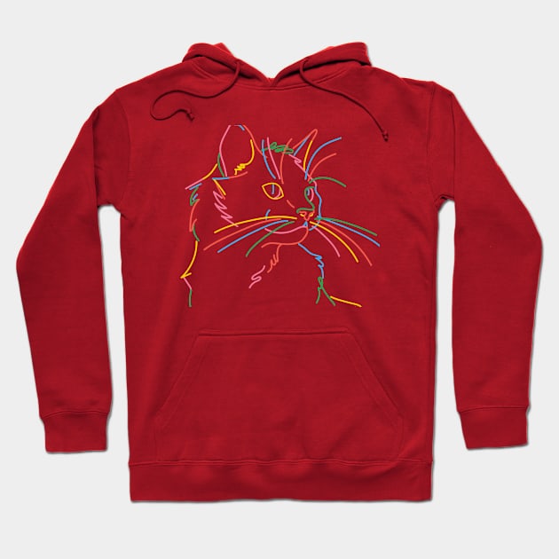 Un magnifique et beau design pour les amoureux de la simplicité et des chats intitulé : Le chat calme et beau Hoodie by kidz<shop